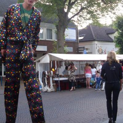 Ballonnen clown op stelten